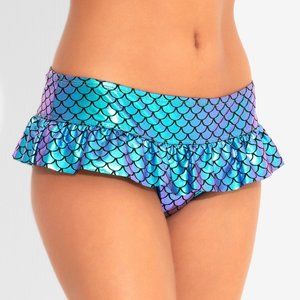 NWT Little Mermaid Scale Print Ruffle Swim Bottoms